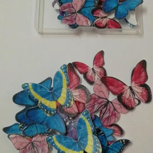 Gleevio Bunte Schmetterling Kuchendekoration, 48 Stück Gleevio Bunte Schmetterling Kuchendekoration, 48 Stück von Gleevio