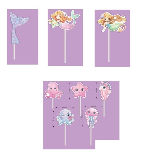 Gleevio Cupcake Topper Geburtstag (Meerjungfrau) von Gleevio