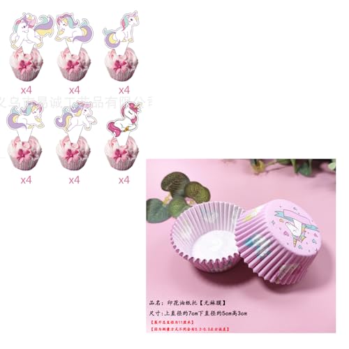Gleevio Einhorn Cupcake Topper für Kindergeburtstage Gleevio Einhorn Cupcake Topper für Kindergeburtstage von Gleevio