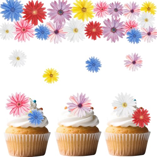 Gleevio Essbare Blumen für Torte Bunt,65 Stück Gänseblümchen Tortendeko Essbar,Essbare Blüten Tortendeko,Esspapier Blumen Deko Torte,Blüten Kuchen Deko Essbar,Gänseblümchen Cupcake Topper Geburtstag Gleevio Essbare Blumen für Torte Bunt,65 Stück Gänseblümchen Tortendeko Essbar,Essbare Blüten Tortendeko,Esspapier Blumen Deko Torte,Blüten Kuchen Deko Essbar,Gänseblümchen Cupcake Topper Geburtstag von Gleevio
