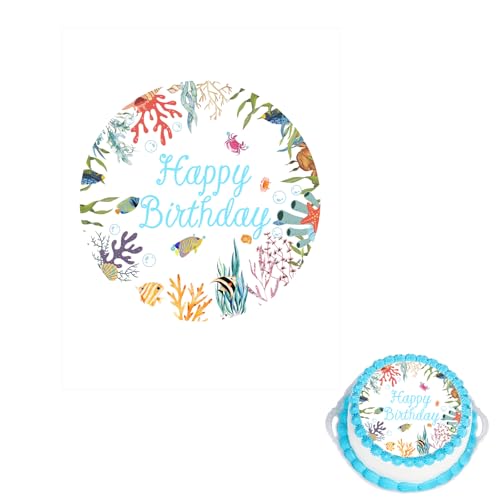 Gleevio Essbare Tortenaufleger Meerestiere,Esspapier Tortendeko Meerestiere Ø20cm,Kuchen Deko Ozean Geburtstag Deko Kinder,Happy Birthday Tortendeko Geburtstag,Kuchendekoration mit Ozeanmotiv Gleevio Essbare Tortenaufleger Meerestiere,Esspapier Tortendeko Meerestiere Ø20cm,Kuchen Deko Ozean Geburtstag Deko Kinder,Happy Birthday Tortendeko Geburtstag,Kuchendekoration mit Ozeanmotiv von Gleevio