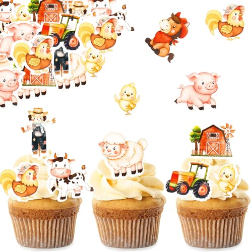 Gleevio Essbare Tortendeko Bauernhof Geburtstag Deko,40 Stück Kuchen Deko Bauernhof Essbar,Esspapier Traktor Tortendeko Geburtstag,Bauernhof Tiere Cupcake Topper,Nutztiere Muffin Deko Kindergeburtstag Gleevio Essbare Tortendeko Bauernhof Geburtstag Deko,40 Stück Kuchen Deko Bauernhof Essbar,Esspapier Traktor Tortendeko Geburtstag,Bauernhof Tiere Cupcake Topper,Nutztiere Muffin Deko Kindergeburtstag von Gleevio