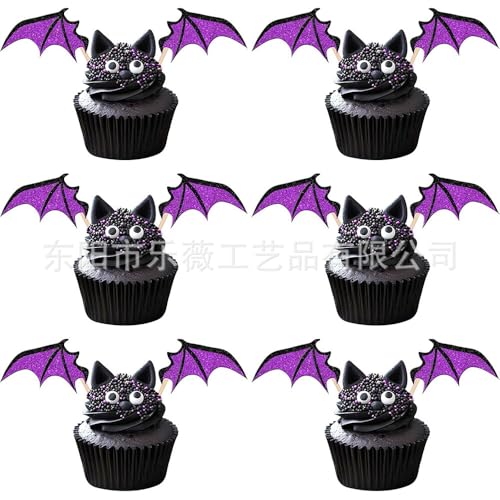 Gleevio Halloween Cupcake Topper, 24 Stück für Halloween und Geburtstag von Gleevio