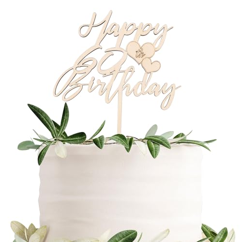 Gleevio Holz Tortendeko 60. Geburtstag Mann Frau, Cake Topper Happy Birthday Kuchendeko, Kuchen Topper 60 Jahre Mann, Torten Topper Frau Gleevio Holz Tortendeko 60. Geburtstag Mann Frau, Cake Topper Happy Birthday Kuchendeko, Kuchen Topper 60 Jahre Mann, Torten Topper Frau von Gleevio