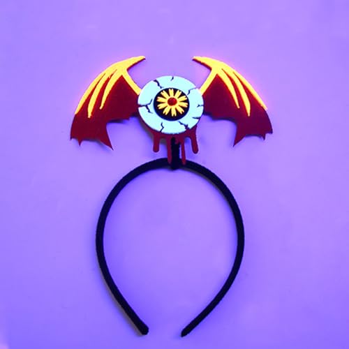 Gleevio Leuchtend Halloween Haarreif Kinder Erwachsene, Neon Augapfel Haarband Halloween Dekoration Accessoires, Leuchtend Haarschmuck Augapfel Stirnband, Haarreif für Halloweenpaety Karneval Cosplay von Gleevio