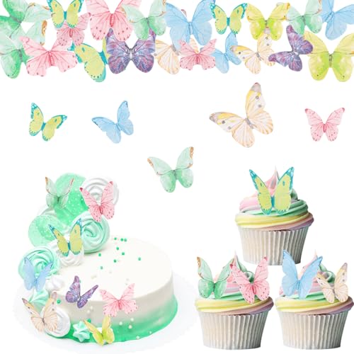 Gleevio Schmetterling Kuchen Deko, 40 Stück, 3,5-5cm, für Hochzeit und Geburtstag Gleevio Schmetterling Kuchen Deko, 40 Stück, 3,5-5cm, für Hochzeit und Geburtstag von Gleevio