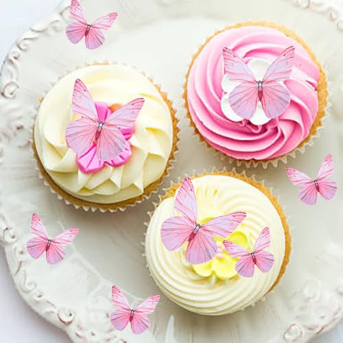 Gleevio Schmetterling Tortendeko, 72 Stück, Rosa, für Hochzeit und Geburtstag Gleevio Schmetterling Tortendeko, 72 Stück, Rosa, für Hochzeit und Geburtstag von Gleevio