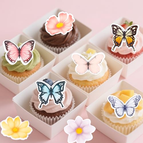 Gleevio Schmetterling Blumen Tortendeko Essbar,48 Stück Essbare Schmetterlinge für Torte,Essbare Blumen Schmetterling Cupcake Deko, Schmetterlinge Muffin Deko Essbar,Tortendeko Geburtstag,Hochzeit Gleevio Schmetterling Blumen Tortendeko Essbar,48 Stück Essbare Schmetterlinge für Torte,Essbare Blumen Schmetterling Cupcake Deko, Schmetterlinge Muffin Deko Essbar,Tortendeko Geburtstag,Hochzeit von Gleevio