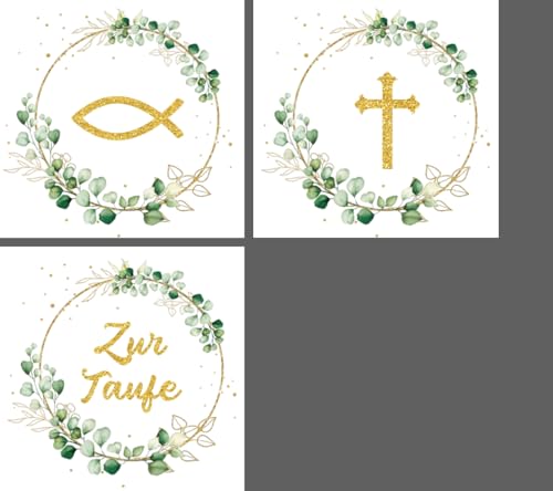 Gleevio Taufe Cupcake Topper, 24 Stück für Taufe und Babyparty Gleevio Taufe Cupcake Topper, 24 Stück für Taufe und Babyparty von Gleevio