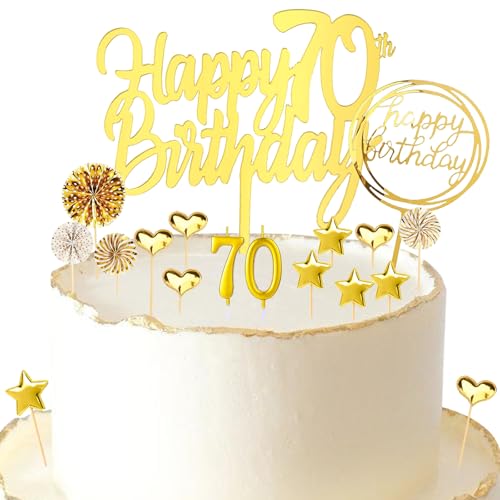Gleevio Tortendeko 70 Geburtstag Frau Mann,Kuchendeko 70. Geburtstag Mann,18 Stück Cake Topper 70 Geburtstag Deko mit Geburtstagskerzen 70,Torten Deko zum 70 Geburtstag,Kuchendeckel Geburtstag 70 Gleevio Tortendeko 70 Geburtstag Frau Mann,Kuchendeko 70. Geburtstag Mann,18 Stück Cake Topper 70 Geburtstag Deko mit Geburtstagskerzen 70,Torten Deko zum 70 Geburtstag,Kuchendeckel Geburtstag 70 von Gleevio