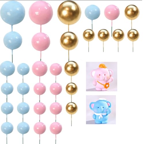 Gleevio Tortendeko Kugeln Blau Rosa Gold Gleevio Tortendeko Kugeln Blau Rosa Gold von Gleevio