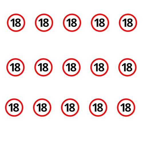 Gleevio Verkehrszeichen Cupcake Topper, 48 Stück, 4,5 cm, mit Aufbewahrungsbox (18) von Gleevio