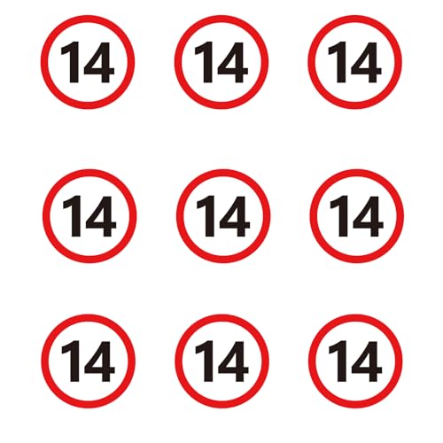 Gleevio Verkehrszeichen Tortendeko 14 Geburtstag Junge Mädchen von Gleevio