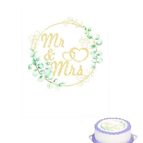 Gleevio Hochzeitstorten-Dekoration,Mr & Mrs Deko Hochzeitstorte Ø20cm, Mr & Mrs Tortendeko Hochzeit Tortenaufleger Essbare, Cake Topper Hochzeit, Esspapier Tortendeko Mr und Mrs Tortenstecker Gleevio Hochzeitstorten-Dekoration,Mr & Mrs Deko Hochzeitstorte Ø20cm, Mr & Mrs Tortendeko Hochzeit Tortenaufleger Essbare, Cake Topper Hochzeit, Esspapier Tortendeko Mr und Mrs Tortenstecker von Gleevio