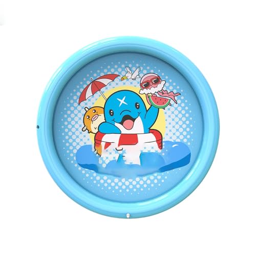 Hundepool, Planschbecken for Haustiere, Faltbare Sprinkler- und Spritzwasser-Spielmatte, lustige Spielmatte mit Springbrunnen for den Garten for Babys, Mädchen, Jungen, Kinder(B) von Glenmi