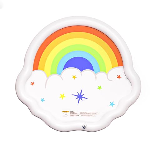 Riesiges, rutschfestes Spritzkissen for Erwachsene, Kinder und Hunde, Dicke Sprinkler-Pool-Wasserspielmatte for den Sommer im Freien for den Garten, lustiges Springbrunnen-Pad(A) von Glenmi