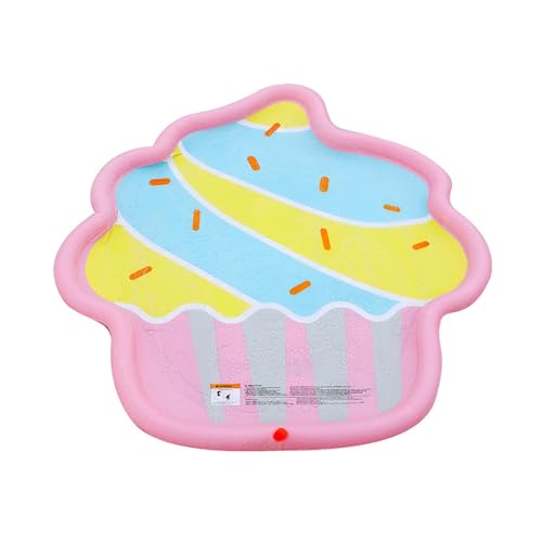 Riesiges, rutschfestes Spritzkissen for Erwachsene, Kinder und Hunde, Dicke Sprinkler-Pool-Wasserspielmatte for den Sommer im Freien for den Garten, lustiges Springbrunnen-Pad(C) von Glenmi