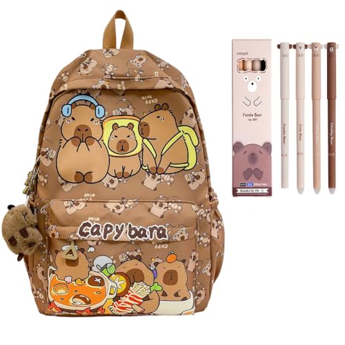 GlibberToy Capybara Schreibwaren-Set für Kinder, Capybara Rucksack,Schreibwaren Geschenkset Für Kinder,Federmäppchen Radierbare Stifte Für Schule GlibberToy Capybara Schreibwaren-Set für Kinder, Capybara Rucksack,Schreibwaren Geschenkset Für Kinder,Federmäppchen Radierbare Stifte Für Schule von GlibberToy