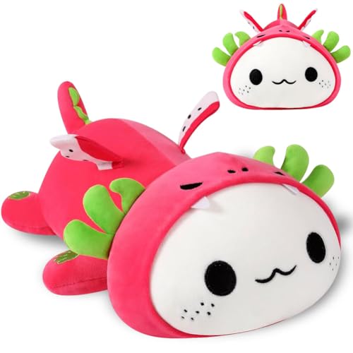 GlibberToy Plüschtier Axolotl Kuscheltier,Cartoon Tier Stofftier Kawaii Plüsch,Drachenfrüchte Plüschkissen Stoffpuppen Schmusetier Geschenk Für Kinder Mädchen Jungen 33cm GlibberToy Plüschtier Axolotl Kuscheltier,Cartoon Tier Stofftier Kawaii Plüsch,Drachenfrüchte Plüschkissen Stoffpuppen Schmusetier Geschenk Für Kinder Mädchen Jungen 33cm von GlibberToy
