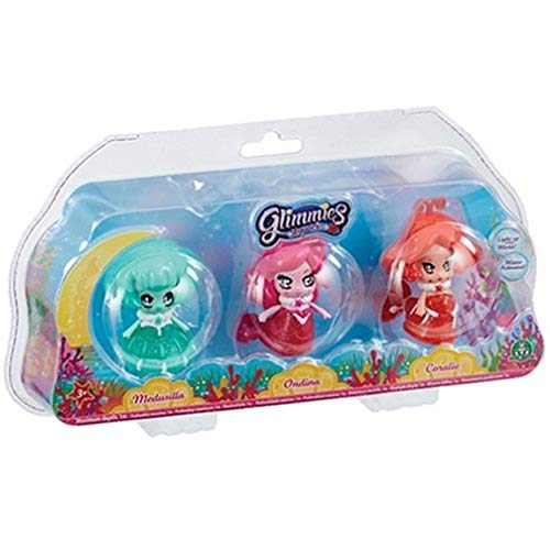 Glimmies 70040201 Aquaria 3 Feen Minipuppen mit Leuchtfunktion, 6 cm von Giochi Preziosi