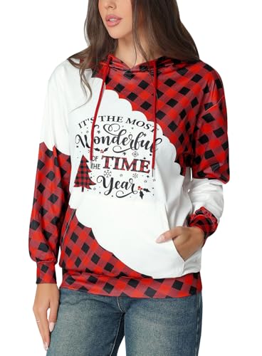 Glimnerize Weihnachten Damen Kapuzenpullover Weihnachtsshirt mit Tasche Weihnachtspullover Christmas Jumper Weihnacht Hoodie A1 M Glimnerize Weihnachten Damen Kapuzenpullover Weihnachtsshirt mit Tasche Weihnachtspullover Christmas Jumper Weihnacht Hoodie A1 M von Glimnerize