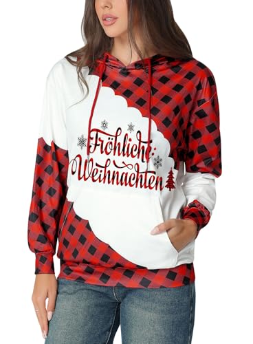 Glimnerize Weihnachten Damen Kapuzenpullover Weihnachtsshirt mit Tasche Weihnachtspullover Christmas Jumper Weihnacht Hoodie A4 M Glimnerize Weihnachten Damen Kapuzenpullover Weihnachtsshirt mit Tasche Weihnachtspullover Christmas Jumper Weihnacht Hoodie A4 M von Glimnerize