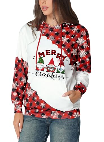 Glimnerize Weihnachten Damen Kapuzenpullover Weihnachtsshirt mit Tasche Weihnachtspullover Christmas Jumper Weihnacht Hoodie A7 XXL Glimnerize Weihnachten Damen Kapuzenpullover Weihnachtsshirt mit Tasche Weihnachtspullover Christmas Jumper Weihnacht Hoodie A7 XXL von Glimnerize