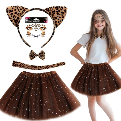 Glirop 5-teiliges Tierkostüm für Kinder (Leopard) von Glirop