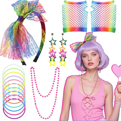 Glirop 5 x 1980er-Jahre-Kostüm-Accessoires (Regenbogen) von Glirop