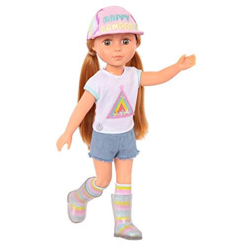 Glitter Girls Puppe Astrid – Bewegliche 36 cm Puppe mit Puppenkleidung, Zubehör und roten Langen Haaren zum Frisieren – Spielzeug ab 3 Jahren (6 Teile) von Glitter Girls