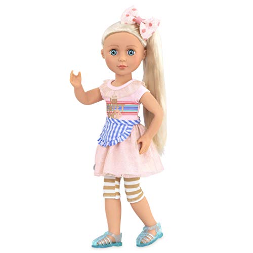 Glitter Girls GG51083Z Chrissy – Bewegliche 36 cm Puppe mit Puppenkleidung, Zubehör und blonden Langen Haaren zum Frisieren – Spielzeug ab 3 Jahren, verschieden von Glitter Girls