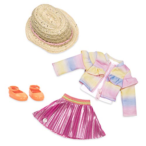 Glitter Girls Deluxe Puppenkleidung 36 cm Puppen Faltenrock & Rüschchenjacke Outfit – Rock, Regenbogen Jacke, Sonnenhut und Sandalen – Zubehör für Puppen, Spielzeug ab 3 Jahren Glitter Girls Deluxe Puppenkleidung 36 cm Puppen Faltenrock & Rüschchenjacke Outfit – Rock, Regenbogen Jacke, Sonnenhut und Sandalen – Zubehör für Puppen, Spielzeug ab 3 Jahren von Glitter Girls
