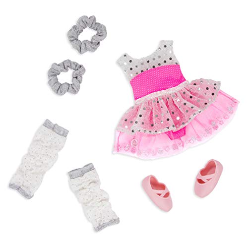 Glitter Girls GG50158Z Puppenkleidung 36 cm Ballerina Outfit – Kleid, Stulpen Top und Ballettschuhe – Zubehör für Puppen, Spielzeug ab 3 Jahren, Pink, 14 inches von Glitter Girls