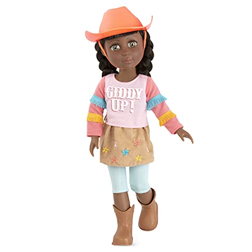 Glitter Girls GG51104Z 14” Doll, (AA) Cowgirl Jolie – Bewegliche 36 cm Puppe mit Cowboy Puppenkleidung, Zubehör und Langen Haaren zum frisieren – Spielzeug ab 3 Jahren, Bunt, 14 Inch von Glitter Girls