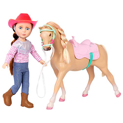Glitter Girls Puppe Jaime und Pferd Jumper mit Zubehör – Cowgirl Puppenzubehör 36 cm Puppen mit Zaumzeug, Sattel, Cowboyhut – Puppenhaus Accessoires, Reitpuppe Spielzeug für Kinder ab 3 Jahren Glitter Girls Puppe Jaime und Pferd Jumper mit Zubehör – Cowgirl Puppenzubehör 36 cm Puppen mit Zaumzeug, Sattel, Cowboyhut – Puppenhaus Accessoires, Reitpuppe Spielzeug für Kinder ab 3 Jahren von Glitter Girls