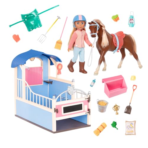 Glitter Girls GG51141Z Pferdestall mit Reiterin Milla, Pferd und Zubehör – Puppenzubehör für 36 cm Puppen mit Zaumzeug, Sattel, Scheune – Puppenhaus Accessoires, Spielzeug für Kinder ab 3 Jahren, Bunt Glitter Girls GG51141Z Pferdestall mit Reiterin Milla, Pferd und Zubehör – Puppenzubehör für 36 cm Puppen mit Zaumzeug, Sattel, Scheune – Puppenhaus Accessoires, Spielzeug für Kinder ab 3 Jahren, Bunt von Glitter Girls