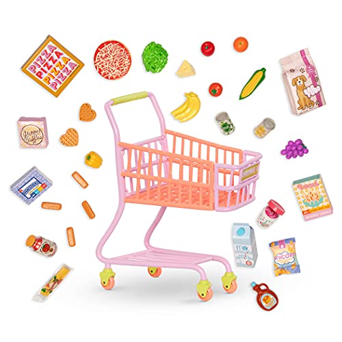 Glitter Girls Puppenzubehör – Einkaufswagen für Puppen Zubehör Set mit Lebensmitteln – Accessoires für 36 cm Puppen, Puppenhaus Puppenmöbel Spielzeug für Kinder ab 3 Jahren Glitter Girls Puppenzubehör – Einkaufswagen für Puppen Zubehör Set mit Lebensmitteln – Accessoires für 36 cm Puppen, Puppenhaus Puppenmöbel Spielzeug für Kinder ab 3 Jahren von Glitter Girls