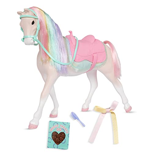 Glitter Girls GG58010Z 14-inch Toy Rainbow Mane & Pink Tail – Removable Saddle, Blanket & Brush – Doll Horse Accessories – Kids 3 Years + – Twinkle von Glitter Girls