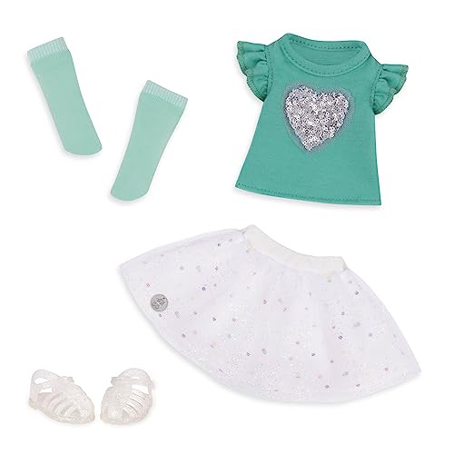 Glitter Girls Puppenkleidung 36 cm Puppen Glitzer T-Shirt und Tüllrock Outfit – Oberteil, Rock und Schuhe – Zubehör für Puppen, Spielzeug ab 3 Jahren Glitter Girls Puppenkleidung 36 cm Puppen Glitzer T-Shirt und Tüllrock Outfit – Oberteil, Rock und Schuhe – Zubehör für Puppen, Spielzeug ab 3 Jahren von Glitter Girls