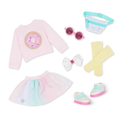 Glitter Girls – Puppenkleidung für 36 cm Puppen – Sonnenbrille, Pullover, Rock, Tasche und mehr – Puppen Outfit – Zubehör für Puppen – Spielzeug für Kinder ab 3 Jahren von Glitter Girls