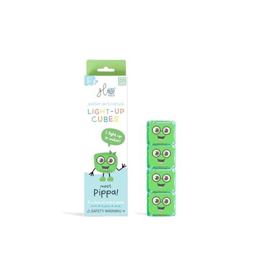 Glo Pals Pippa Leuchtwürfel, 4er-Set, Wasserspielzeug mit Leuchteffekt von Glo Pals