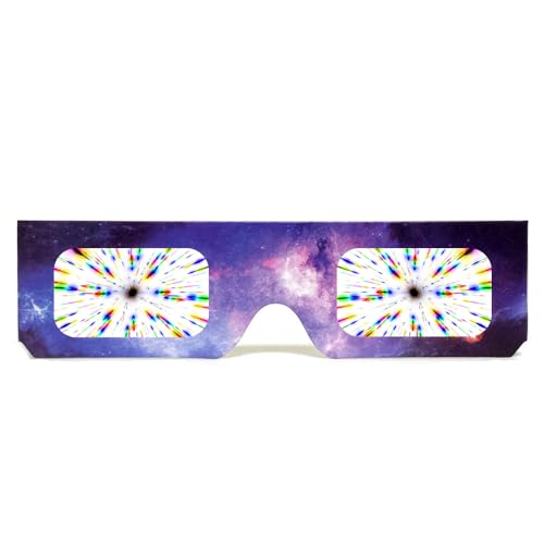 Beugungsbrillen aus Papier aus Pappe, Galaxie-Druck, 20 Stück, Feuerwerk, Partybrille, Bulk Rave-Gläser Beugungsbrillen aus Papier aus Pappe, Galaxie-Druck, 20 Stück, Feuerwerk, Partybrille, Bulk Rave-Gläser von GloFX
