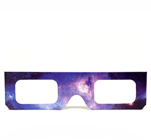 Beugungsbrillen aus Pappe, 3D-Regenbogen-Prisma, Galaxie, Spirallinseneffekt, perfekt für Feuerwerk, Sonnenuntergänge, Clubs, Konzerte, Musikfestivals, EDM, Rave-Party, 20 Stück von GloFX