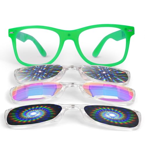 GloFX Druckknöpfe: Beugungs-Rave-Brille | Herz- und Spirallinsen | 3D-Prismen, Herzbrillen, Spiralgläser, Extreme Spirale – Regenbogen-Käferauge – schwarz getönt, Eine Größe passt meistens GloFX Druckknöpfe: Beugungs-Rave-Brille | Herz- und Spirallinsen | 3D-Prismen, Herzbrillen, Spiralgläser, Extreme Spirale – Regenbogen-Käferauge – schwarz getönt, Eine Größe passt meistens von GloFX