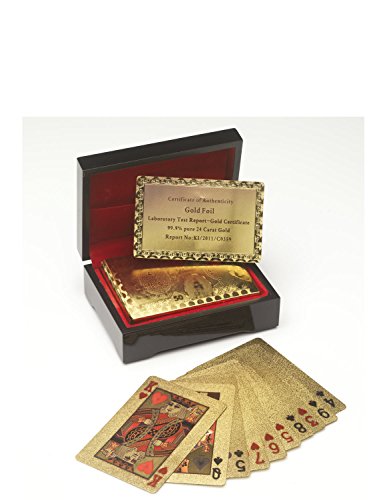 Global Gizmos Spielkarten Set vergoldet 24 Karat Echtheitszertifikat und Deluxe Holzbox Spielnacht 0-6 Monate 51320 Global Gizmos Spielkarten Set vergoldet 24 Karat Echtheitszertifikat und Deluxe Holzbox Spielnacht 0-6 Monate 51320 von Global Gizmos