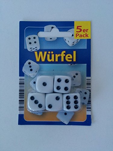 Global 2372 Würfel weiß 5 Stück von Global