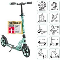 SIX DEGREES Aluminium Scooter 205 mm mint SIX DEGREES Aluminium Scooter 205 mm mint von Globber Deutschland GmbH
