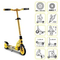SIX DEGREES Aluminium Scooter Junior 180/145 mm gelb von Globber Deutschland GmbH