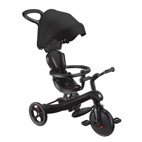 GLOBBER Explorer Trike 4in1 Pro in Schwarz – Dreirad, Laufrad und Kinderwagen in 10/8,5 Zoll – TPR-Sitz – höhenverstellbares Kinderfahrzeug GLOBBER Explorer Trike 4in1 Pro in Schwarz – Dreirad, Laufrad und Kinderwagen in 10/8,5 Zoll – TPR-Sitz – höhenverstellbares Kinderfahrzeug von Globber