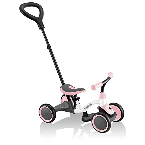 GLOBBER – LEARNING BIKE 3IN1 | 3-in-1 Laufrad für Kinder zwischen 12 und 36 Monaten mit verstellbarem Sattel und Schubstange, belastbar bis 20kg. Umbaubar von 4- auf 3-Räder | Farbe: Pastellrosa GLOBBER – LEARNING BIKE 3IN1 | 3-in-1 Laufrad für Kinder zwischen 12 und 36 Monaten mit verstellbarem Sattel und Schubstange, belastbar bis 20kg. Umbaubar von 4- auf 3-Räder | Farbe: Pastellrosa von Globber